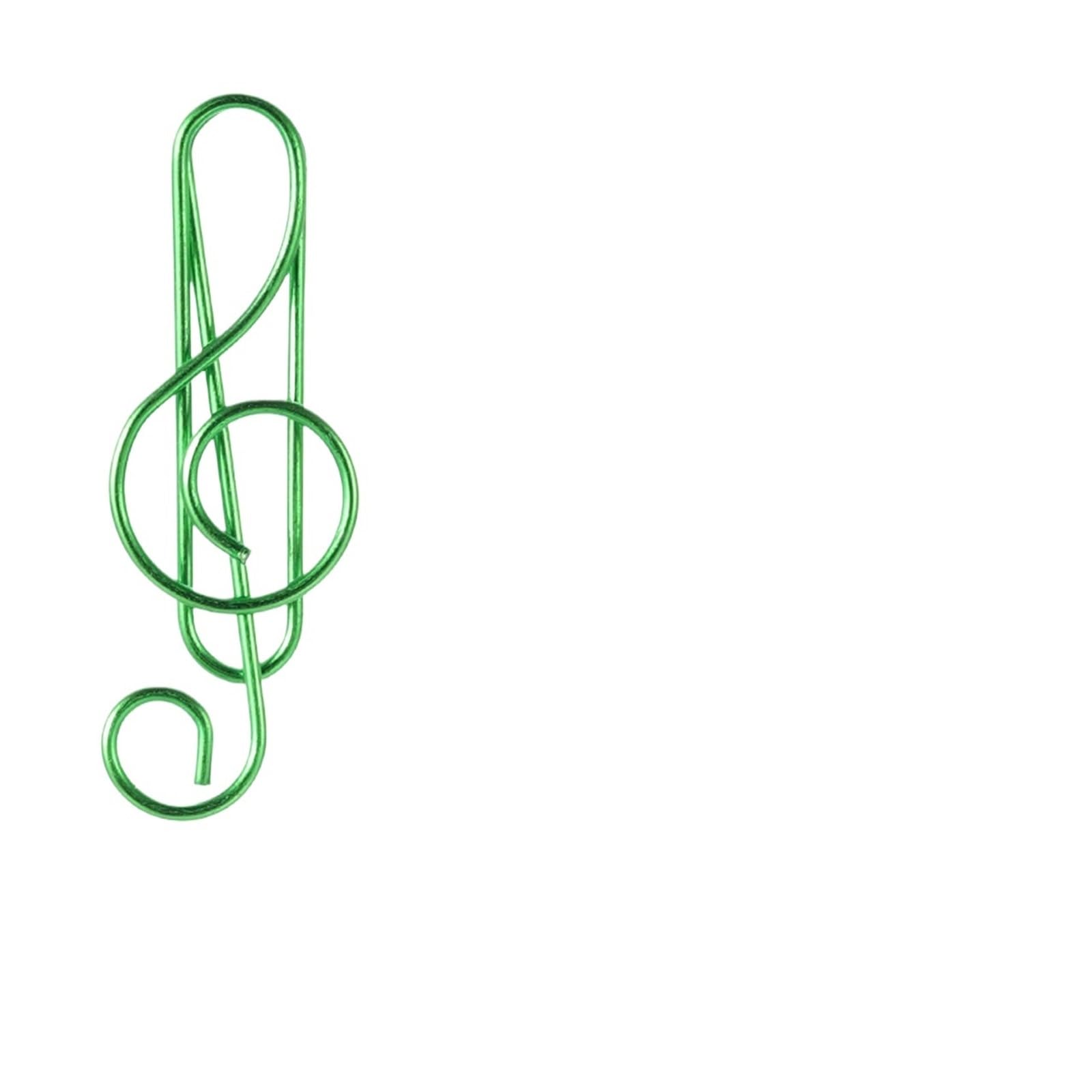 100 Stück niedliche Büroklammern mit Musiknotenmotiv, mehrfarbige Metall-Lesezeichen for Musikliebhaber, z. B. for Partyeinladungen Für Büro