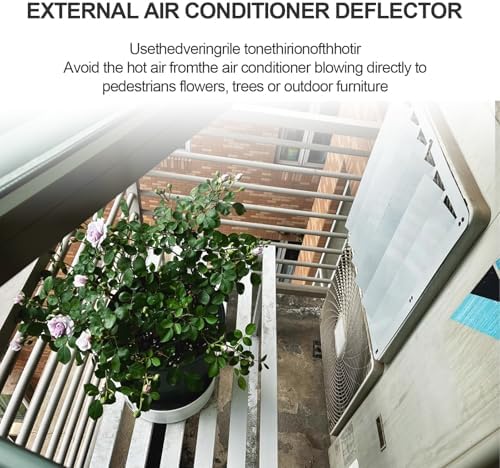 Outdoor Air Conditioner Cover Bracket & Deflector Grille - Galvanized Steel Baffle for Condenser Vent Protection, Anti-Direct Blowing, Weatherproof Heating & Cooling Accessory