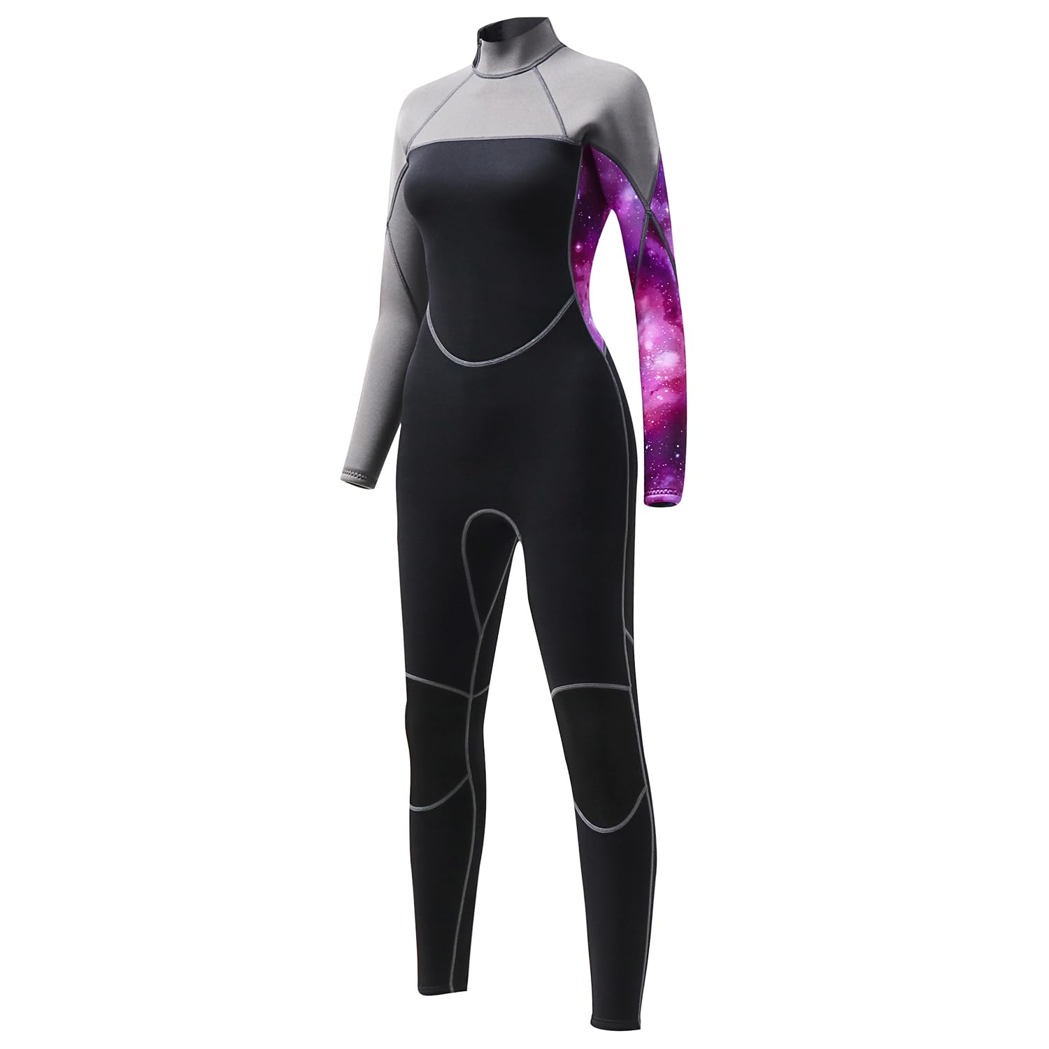 Womens Full Body Wetsuit 3mm - Neoprene Diving Suits Front Zip Dive Skin for Diving Snorkeling Surfing Swimming