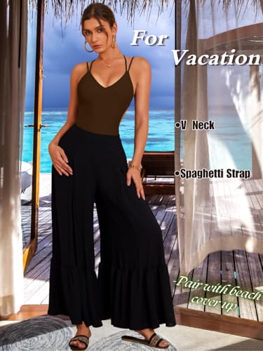 Image of ShawGobow Sexy Swimsuit for Women,Backless Scrunch Butt High Cut Monokini,One Piece Cheeky Bathing Suit Beach Pool Party