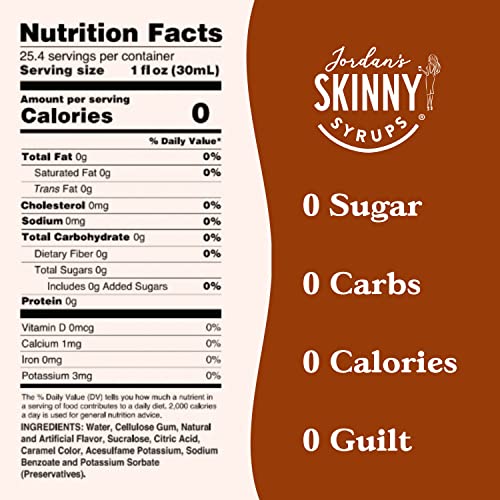 Jordan's Skinny Syrups, Pumpkin Spice Latte Coffee Syrup, Sugar Free, 25.4 Ounces (Pack Of 6), Zero Calorie Drink Flavoring & Mixes #TOP5