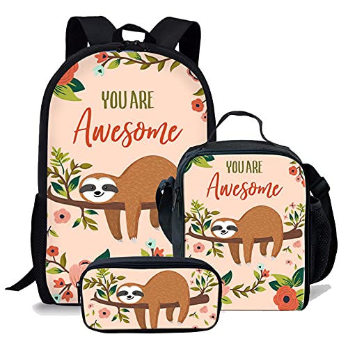 NETILGEN Mochila infantil para la escuela 3 en 1 para niños y adolescentes, bolsa de almuerzo aislada + estuche para lápices, para viajes, camping, senderismo, ciclismo, deportes al aire libre, Eres