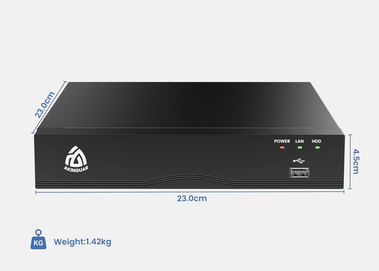 4K NVR PoE 8 Canali con 2TB HDD, Videoregistratore Cablato Supporta 8MP/5MP/1080P, Accesso Locale e Remoto, Videosorveglianza Registrazione 24/7, Compatibile Solo con PoE Telecamere Akinguar