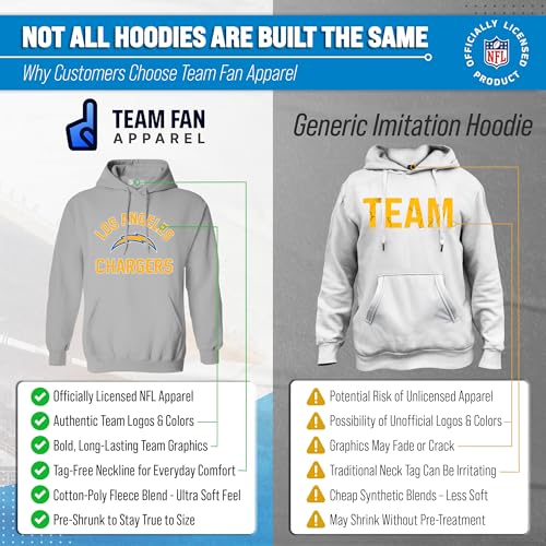 Image of Team Fan Apparel NFL Gameday Hoodie Pullover Sweatshirt for Men and Women | Officially licensed NFL Gameday fleece pullover - kangaroo pocket, ribbed cuffs, drawstring hood, unisex fit