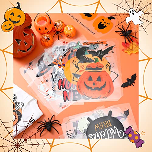 25 Sheets Halloween Iron On Decals Htv Heat Transfer Vinyl Pumpkins Iron On Stickers For T Shirts Halloween Patches Iron On Appliques Decor For Clothing T Shirt (Horrible Style) #TOP6