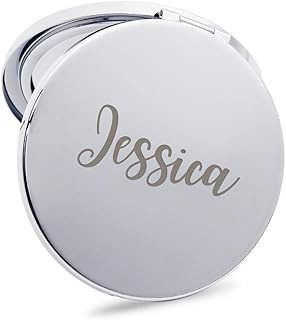 EDSG Personalised Mothers Day Handheld Mirror Laser Engraved Compact Mirror Custom Gift for Woman Girl Bridesmaid Friend Mother Hand Finished in UK (NAME ONLY)