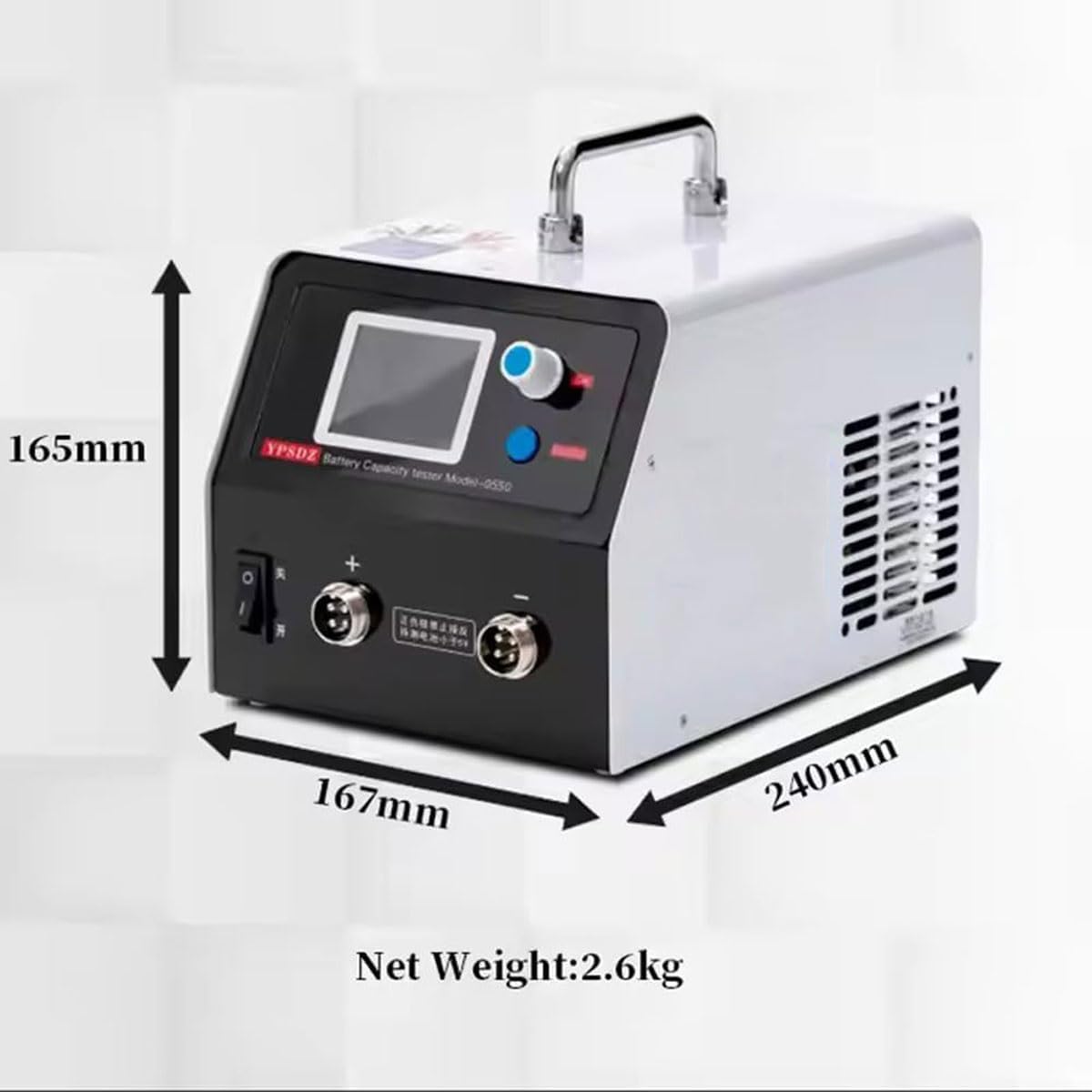 Intelligent Battery Capacity Tester Discharger,Electronic Load 0.1-50A Large Current Lithium Battery Charge Discharge Capacity Tester,Professional Multifunctional Tester,for Battery Testing