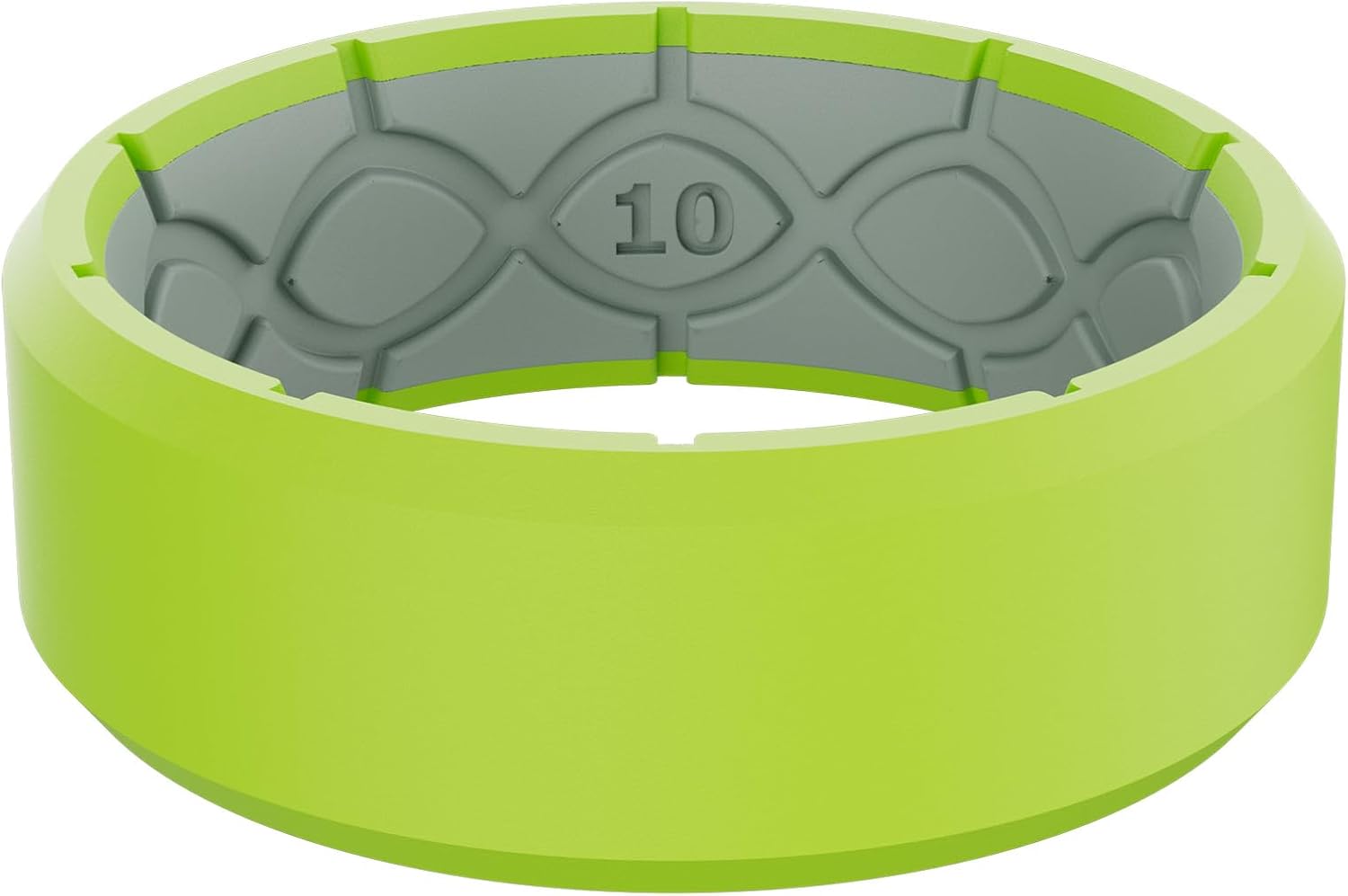 Groove Life Edge Silicone Ring - Breathable Rubber Wedding Rings for Men, Unique Design, Comfort Fit Ring