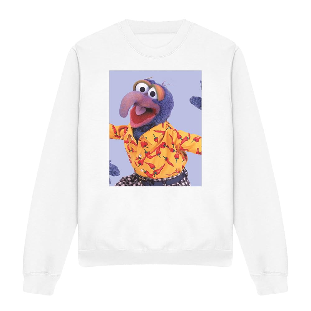 Muppets Disney The Gonzo Pose Unisex Sweatshirt, White, Medium