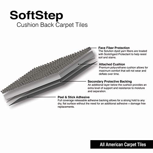 Versatile™- Zalman- Diy-24X24-Peel And Stick Carpet Tile Squares –34.52 Square Feet Per Carton- 9 Tiles Per Carton(Silver Satin) #TOP3