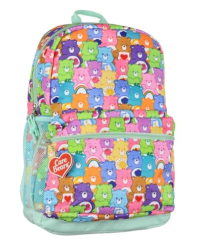 Mad Engine Care Bears Backpack All-Over Character Collage 16 Multipurpose Tote Book Bag with Adjustable Straps