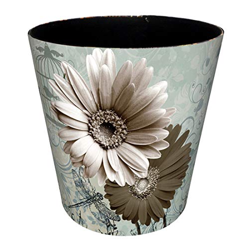 Foxom 10L Cuero Vintage Girasol Papelera,Oficina Cubo de Basura, Habitacion Papelera,26u00d720u00d726CM (Tipo-2)