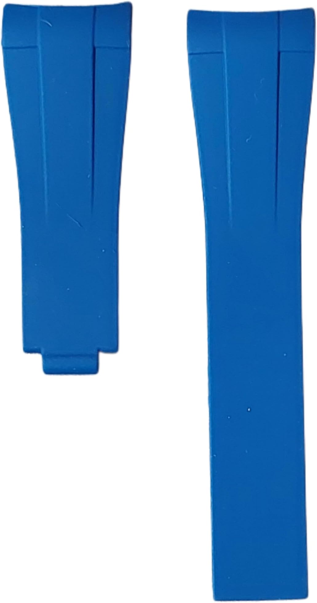 Rubber B Replacement Watch Strap for Omega Swatch Speedmaster, Blue Silicone Watch Band, 20mm