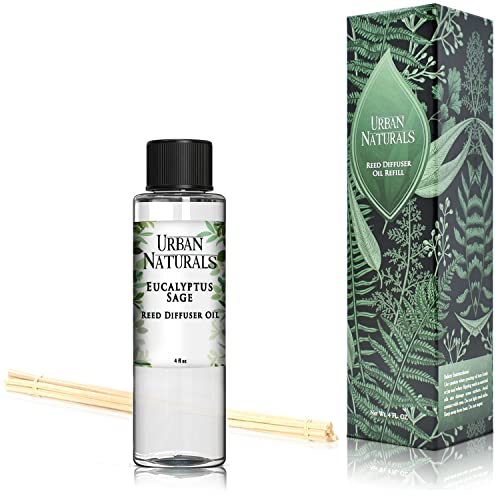 Urban Naturals Eucalyptus & Sage Oil Reed Diffuser Refill | Eucalyptus, Sage, Mint, Lime and Cedarwood| Includes a Free Set of Reed Sticks! 4 oz - Image 5