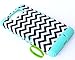 Cellphone Trendz High Impact Hybrid Rocker Case for Motorola Droid Maxx XT1080M / Droid Ultra XT1080 - Teal Silicone with Chevron Hard Shell