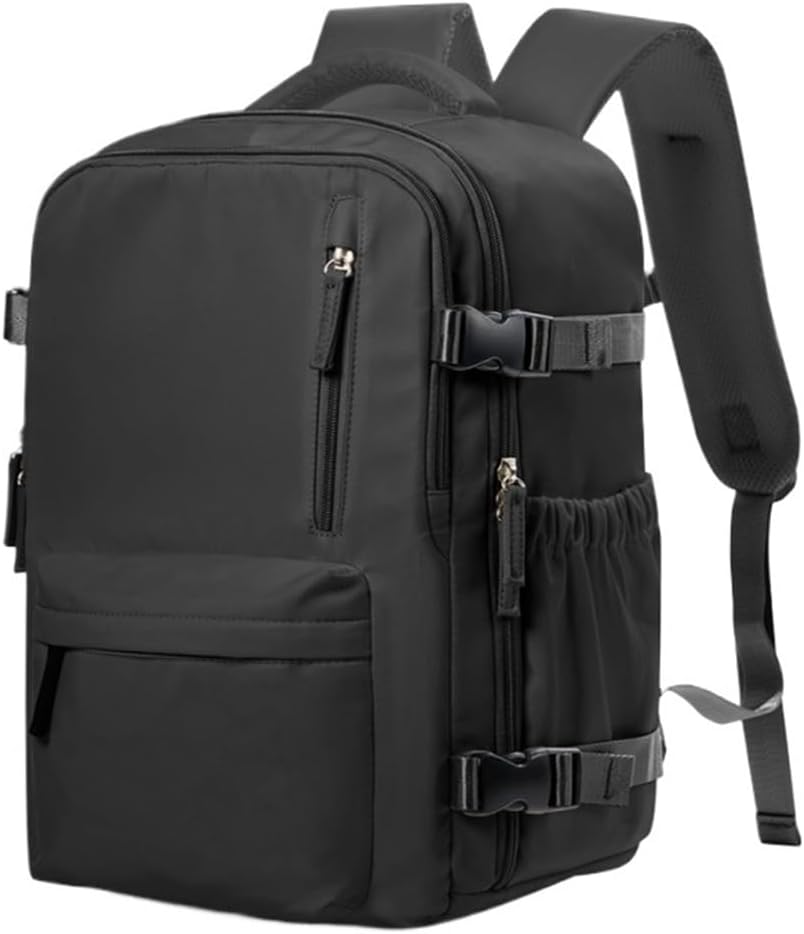 Travel Backpack Hand Luggage Cabin Backpack Carry-Ons Men Women 15.6 Inch Laptop Bags(Black)