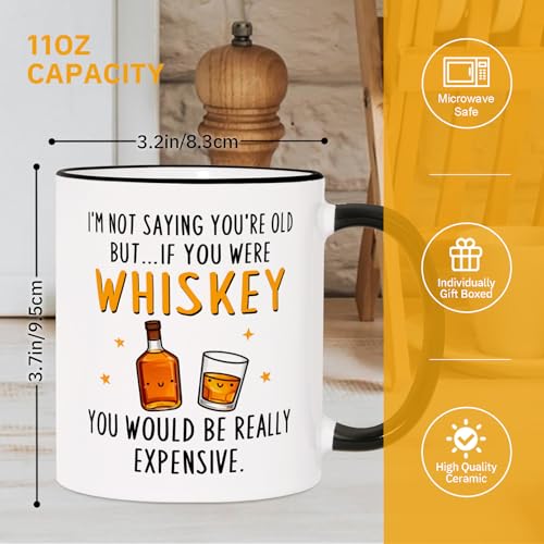 Taza de cerámica Aurahouse con diseño Whiskey 11 oz miniatura 5