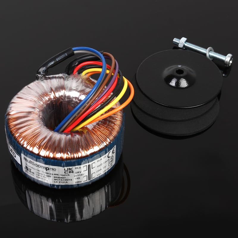 Transformateur toroïdal Multicomp 100VA 2x15V pour alimentation stable