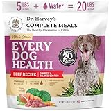Dr. Harvey's Every Dog Health, Complete & Balanced Homemade Meal for Dogs with Dehydrated Beef, Organic Whole Grains, Vegetables and Probiotics (Net 5lbs., Makes 20 lbs of Food)