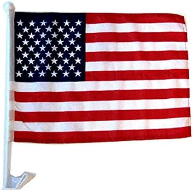 AES 12x18 USA American U.S.A. Car Window Clip Vehicle Flag Dealership image 3