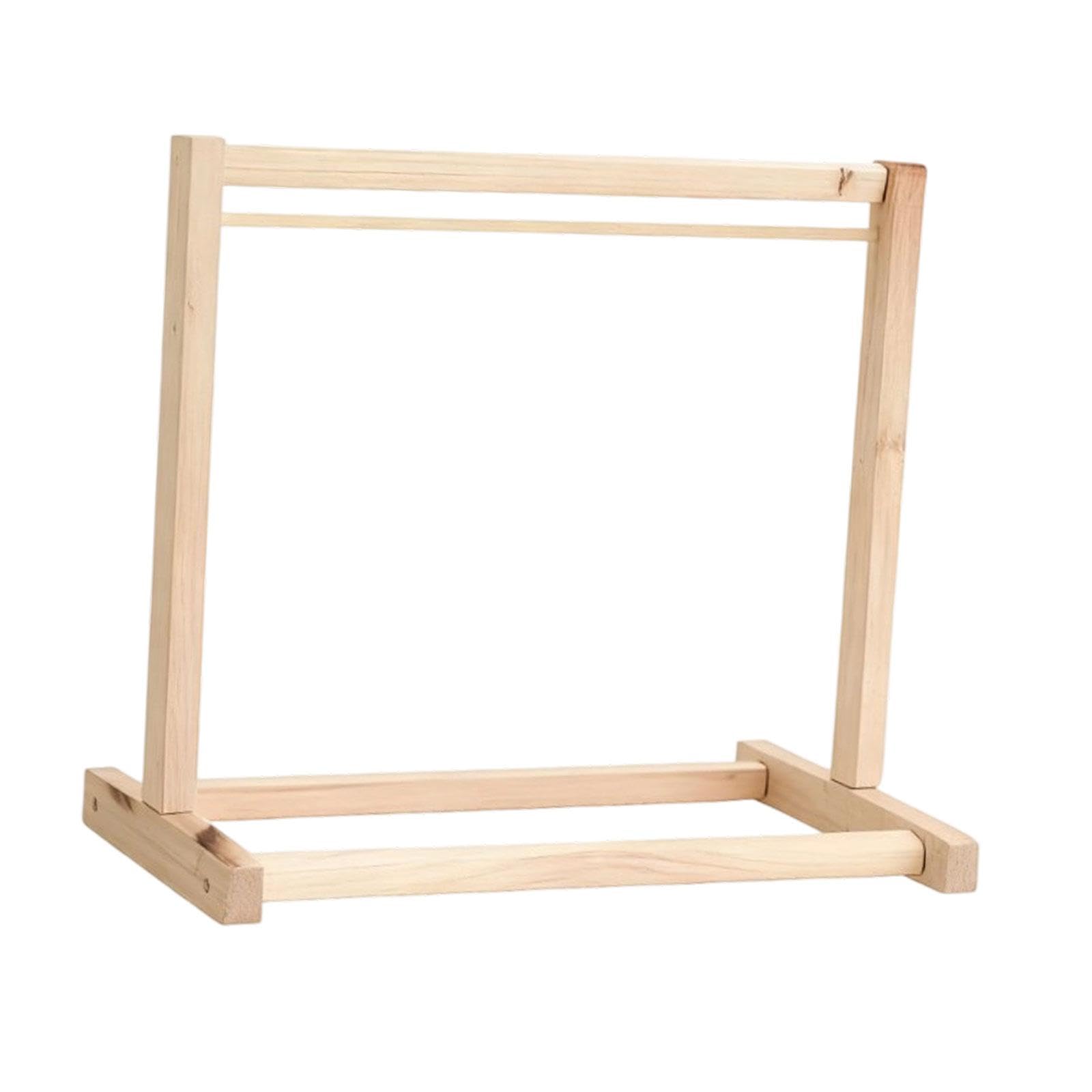 Harilla Wooden Doll Garment Rack Storage Shelf for Kids Shower Gifts Portable Supplies Lightweight Doll Clothes Hanging Rack, L