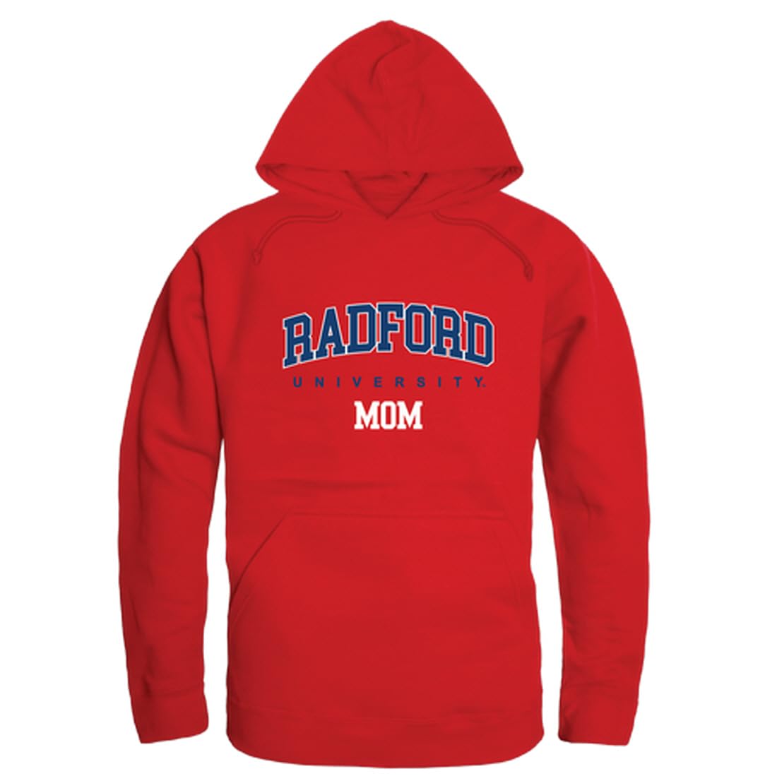 W Republic Radford University Highlanders Mom Fleece Hoodie Sweatshirts - Red, Medium