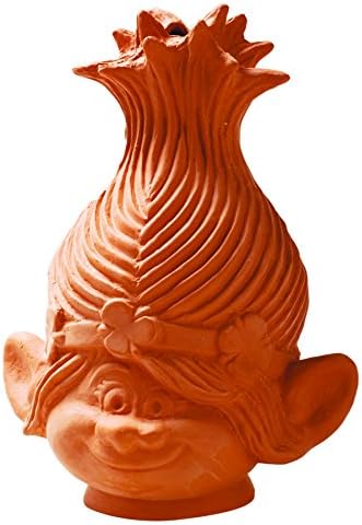 Unplanted Chia Pet Poppy terracotta planter.