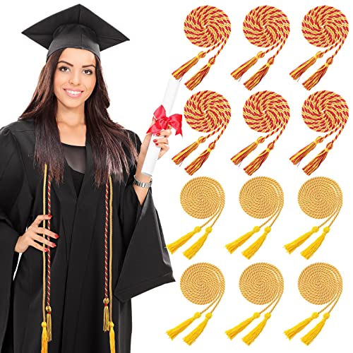 Berlune 12 Pcs 2023 Graduation Honor Cords Class Of Honor Cords With Tassel Graduation Party Favor Gifts Graduation Cord For Grad Days And Graduation Student (Red, Gold) #TOP30