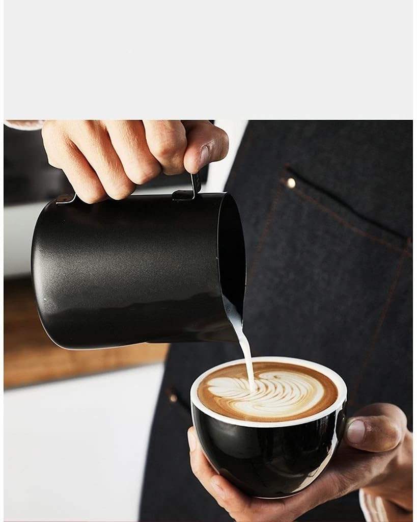 Saucer Stainless Steel Sauce Pot Coffee Latte Pot Large Capacity Milk Froth Pot Fancy Beak Gravy Boat Dish(A)