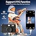 Screen Free Digital Camera, Reusable 12MP Vintage Digital Camera with Unlimited DIY Filters, OTG Support and Flash Light for Summer Camp with 32GB Micro SD Card, OTG Adapter and Type-C Cable（Black）