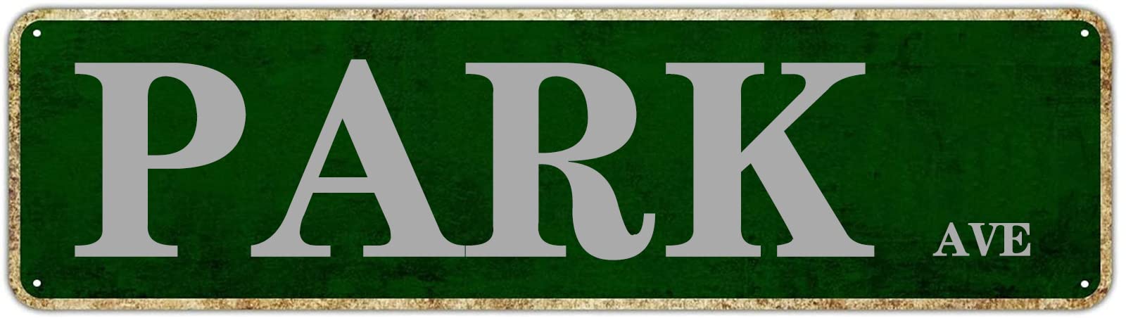 Park Ave Retro Tin Signs Aluminum Metal Sign Gift for Home Kitchen Outdoor Garden Yard Wall Porch Decor 4x16 Inch
