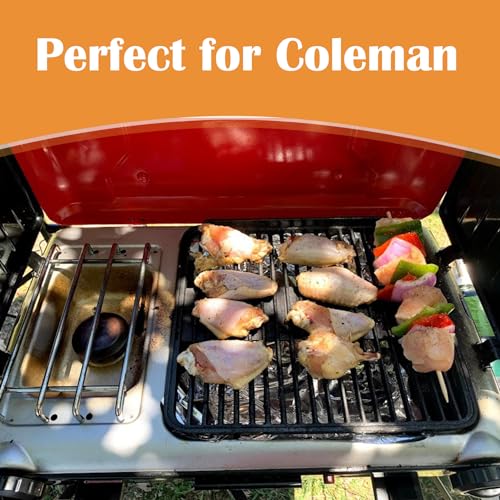 Cast Iron Grill Grates for Coleman 2-in-1 Camping Grill, Cooking Grid for Coleman 2 Burner Propane Stove, Fits Coleman Classic 2-Burner 2157480 2000020929 2000020925 2157480 2000038016 Propane Stove