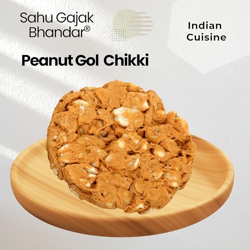 Image of SAHU GAJAK BHANDAR Peanut Chikki Gol Gajak 500g| Peanuts Ch