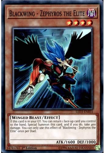 LED3-EN031 1st Ed Blackwing - Zephyros The Elite Common Card Legendary Duelists: White Dragon Abyss Yu-Gi-Oh Single Card