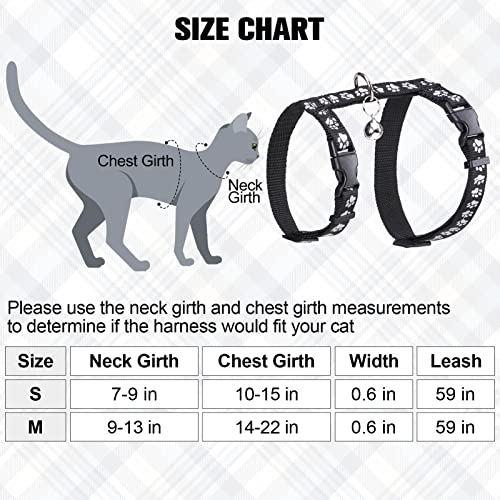 Beautyzoo Cat Harness And Leash Set Escape Proof For Walking, Kitten Soft Adjustable Vest Harnesses For Small Medium Large Cats, Easy Control Breathable Plaid Ribbon Nylon For Outdoor Indoor Use #TOP1