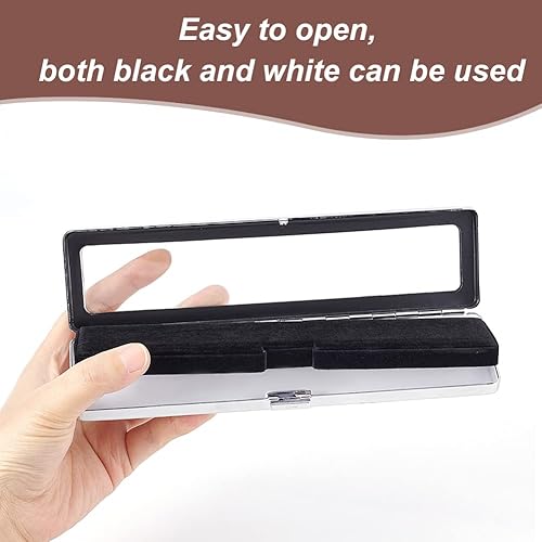 Vista 4 de PH PandaHall Cajas de exhibición de piedras preciosas con diamantes, caja de joyería, caja de almacenamiento con tapas y terciopelo para gemas