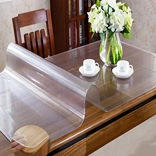 Nappe en verre souple mat transparent rectangle 1,2mm pour table - 2