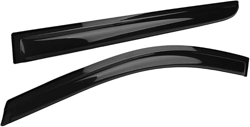 Miniatura 7 de IKON MOTORSPORTS, 2006 - Visera de ventana compatible con Honda Odyssey 2005-2007, color negro acrílico, estilo delgado, protección contra la lluvia