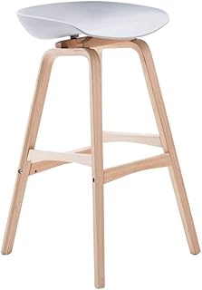 DBL Silla taburetes Taburetes Reposapiés de Madera del Respaldo sillas de Comedor for la Cocina/Bar/Bar contemporáneo plástico taburetes Taburete Alto Teniendo Fuerte, Altura del Asiento 65cm / 75