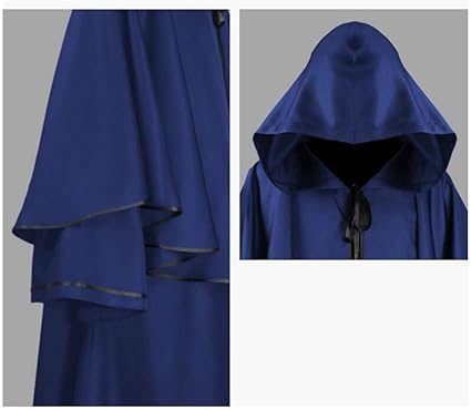 Unisexe Cape De Halloween Court Capuchon-Médiévale Manteau