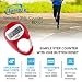 iGANK Simple Walking Pedometer 3D Schrittzähler für Männer Frauen Kinder (rot)