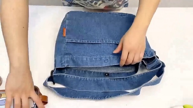 Amazon.com: Denim Messenger Shoulder Bag, Blue Jean Hobo
