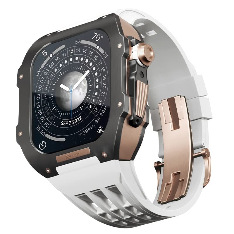 Bracelet caoutchouc blanc antichoc pour montre connectée 45 mm