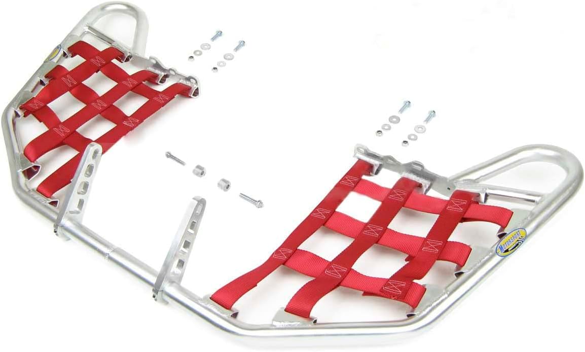 Honda TRX450R TRX 450R 450 R ER Nerfbars ATV Nerf Bars Silver Bars/Red Nets