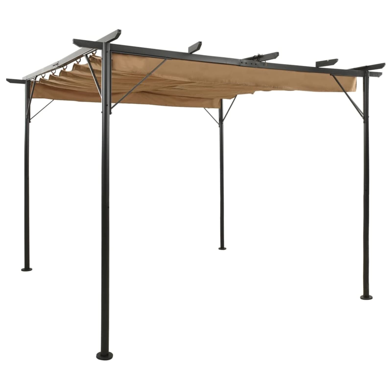 Lechnical Pergola con Tetto Retrattile Talpa 3x3m in Acciaio 180 g/m²