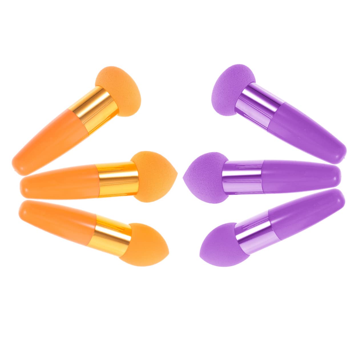 MAGICLULU 5 Set Di Spugne Per Il Trucco Ergonomiche E Lisce Da Viaggio Triangolari Per Il Viso Per Donne Multiuso Per Cosmetici Asciutti E Bagnati 6 Pezzi*5
