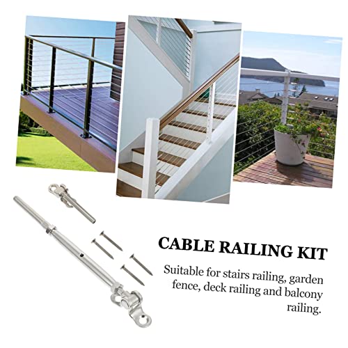 Kit de Tensores de Cable de Acero Inoxidable para Terraza y Cerca de Jardín, 3/16 Pulgadas miniatura 7