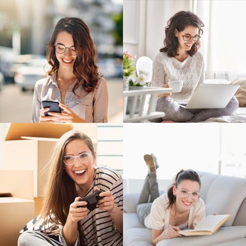 Image of Blue Light Glasses for Women Round, Blue Light Blocking Glasses for Computer, TV, Phone Use, Anti-Eyestrain