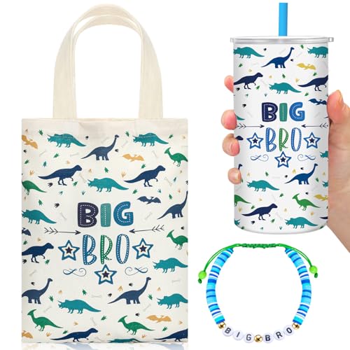 Shinylin 3 peças Big Brother presente para menino copo Big Brother de 340 g caneca azul de aço inoxi