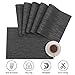 U'Artlines Placemats, Heat-Resistant Placemats Stain Resistant Anti-Skid Washable PVC Table Mats Woven Vinyl Placemats, Set of 6 (Black)